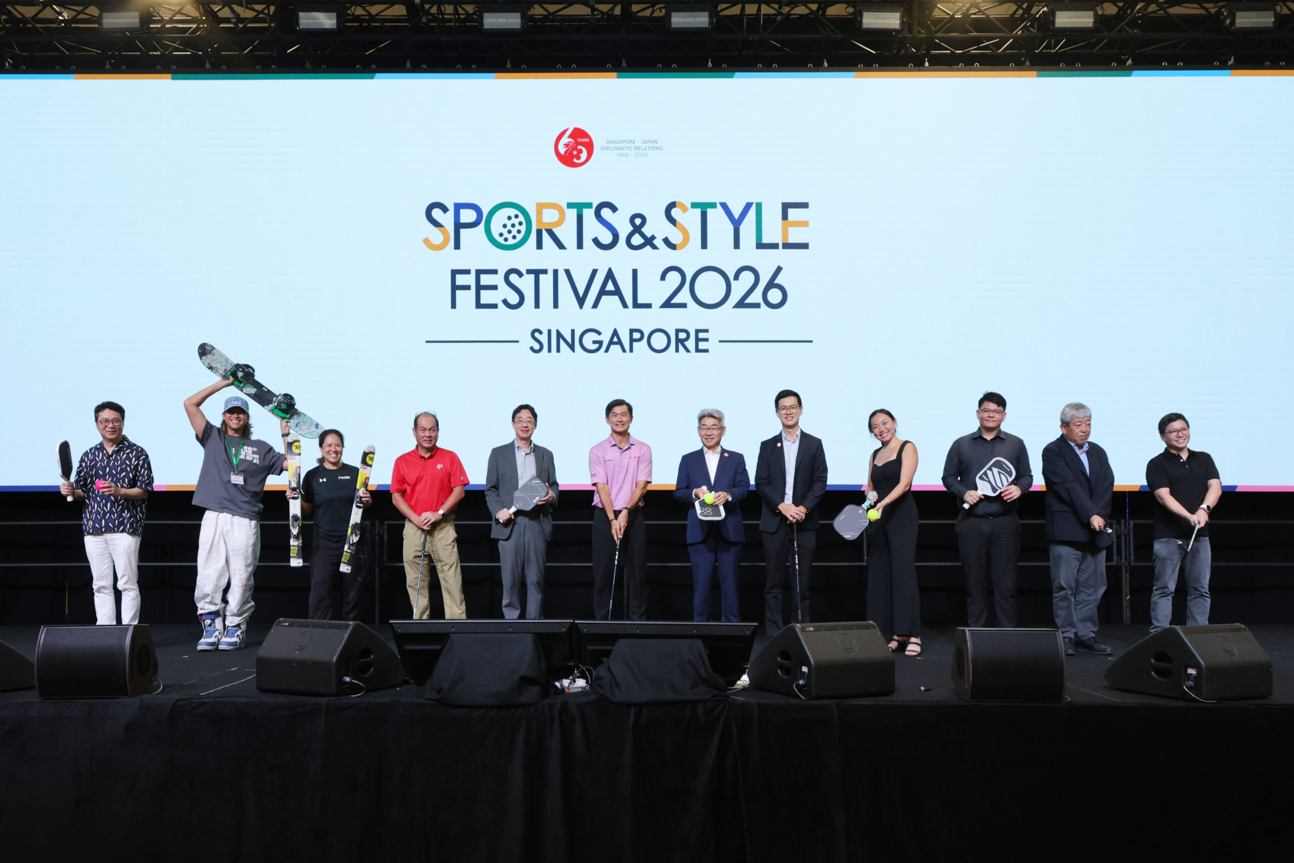 Guests and organisers on stage at the Sports & Style Festival 2026 opening ceremony